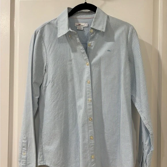Women’s Vineyard Vines Blue Striped Shirt - Picture 2 of 7